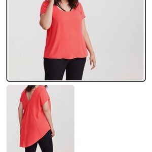 Torrid Bright red Short Sleeve Top